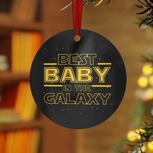 Custom Personalized Cool Infant New Baby Ornament Gift Best Baby In The Galaxy